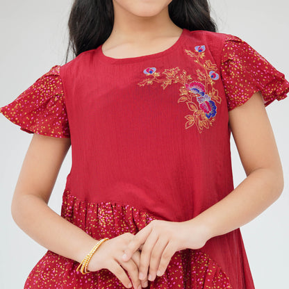Girls Red Frock