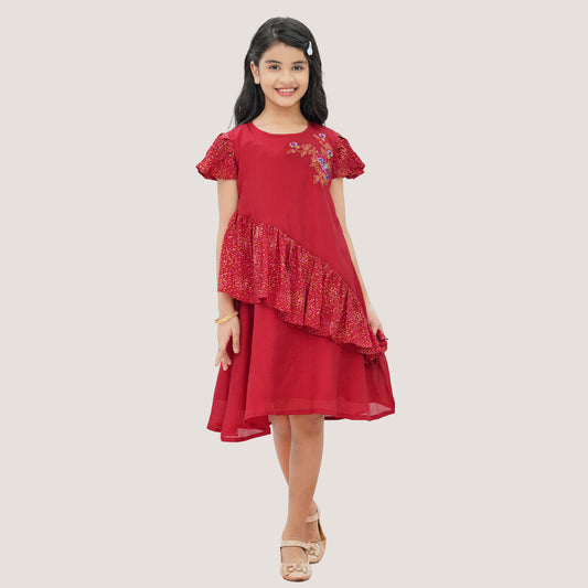 Girls Red Frock