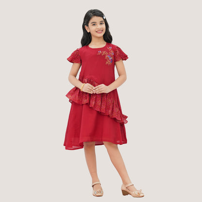 Girls Red Frock