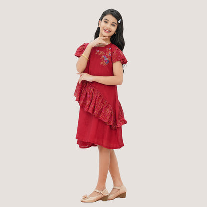 Girls Red Frock