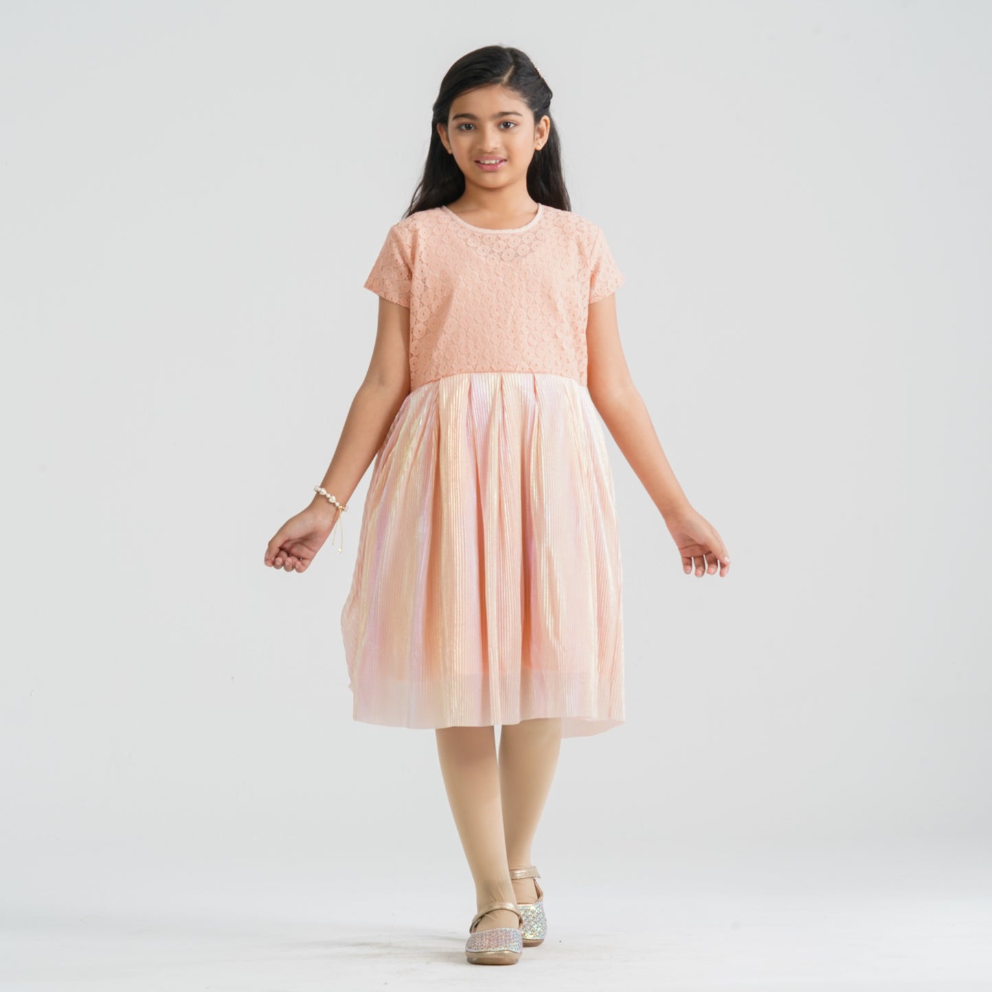 Girl’s Blended Dark Peach Gown
