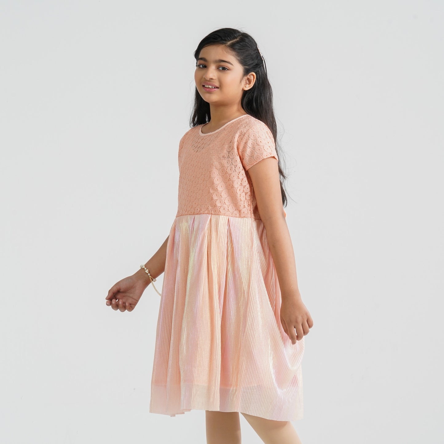 Girl’s Blended Dark Peach Gown