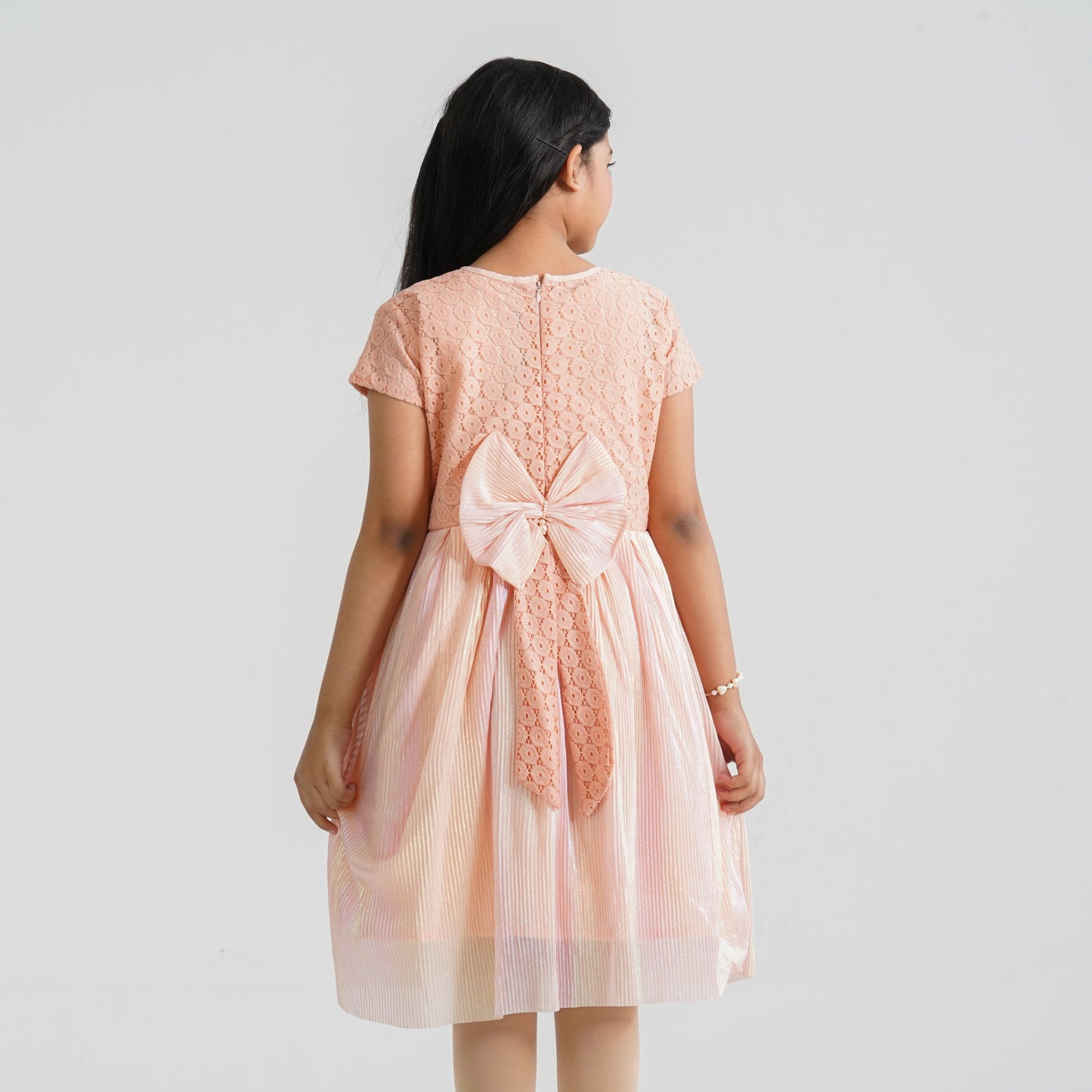 Girl’s Blended Dark Peach Gown