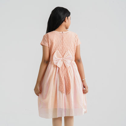 Girl’s Blended Dark Peach Gown