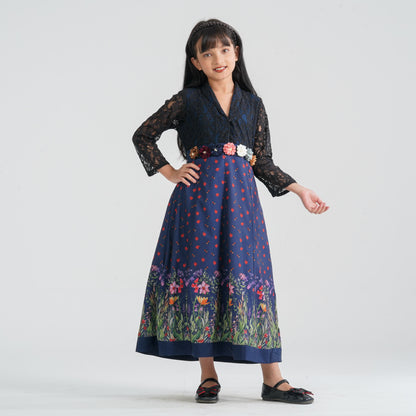 Girl’s Navy Blended Gown
