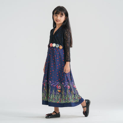 Girl’s Navy Blended Gown