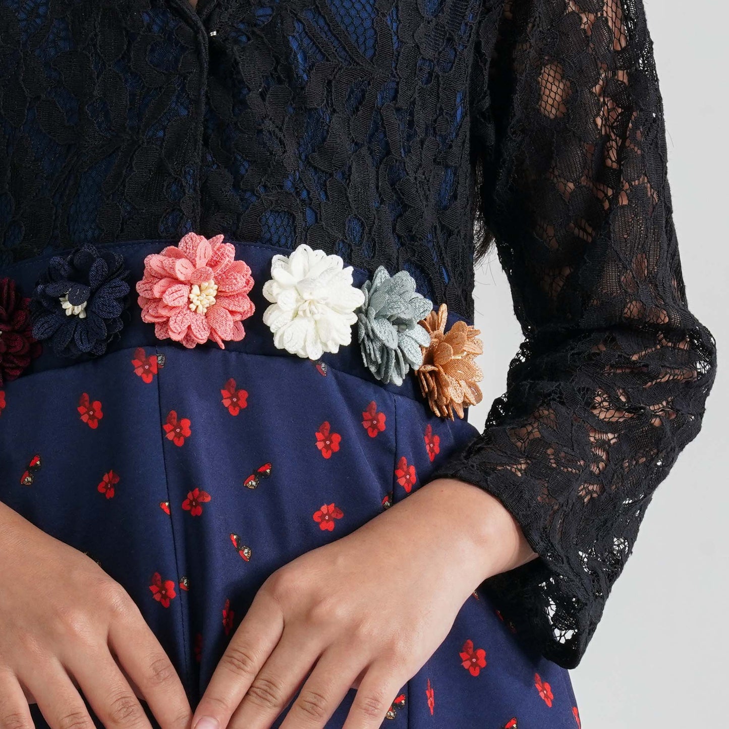 Girl’s Navy Blended Gown
