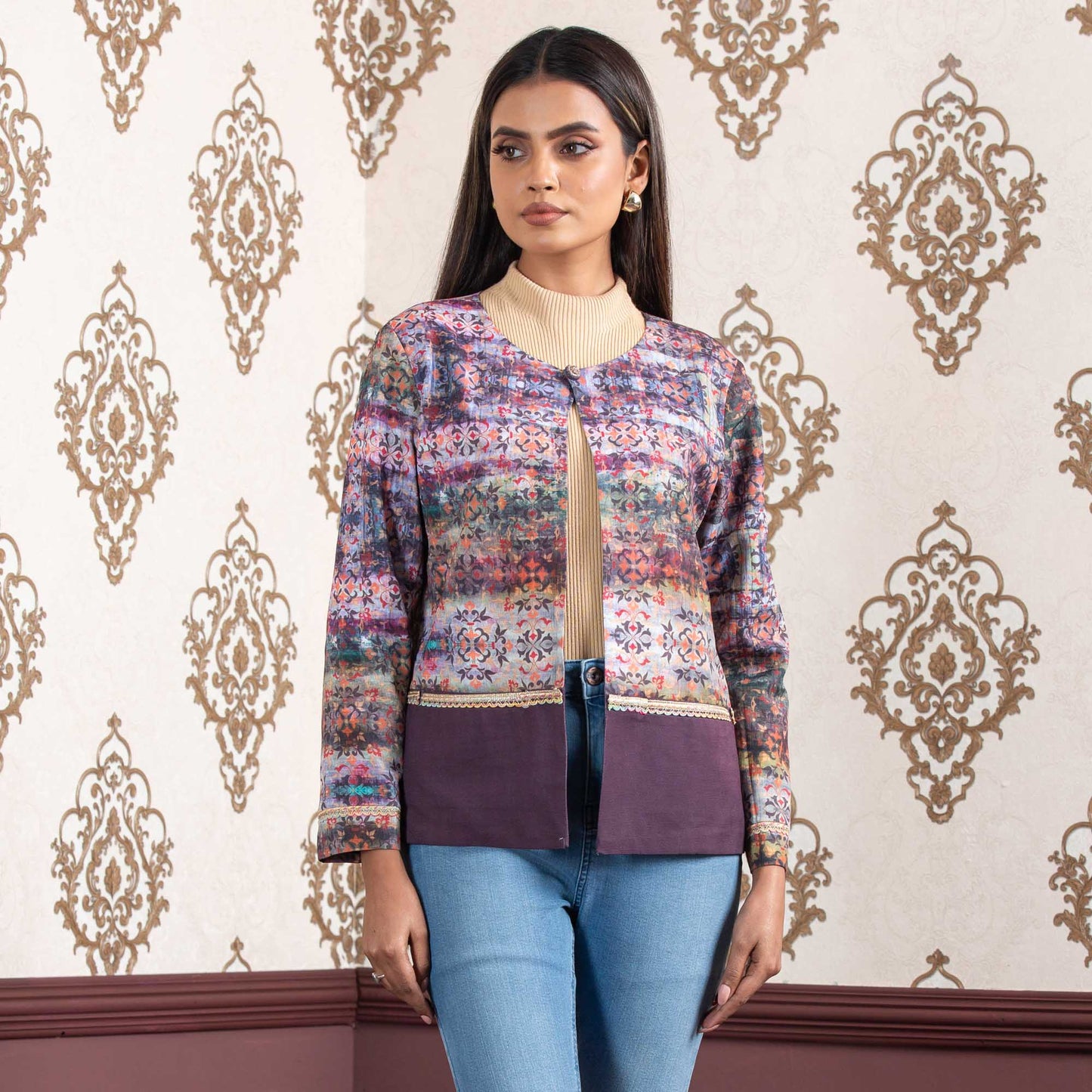 Womens Ethnic Jacket- Multi Color