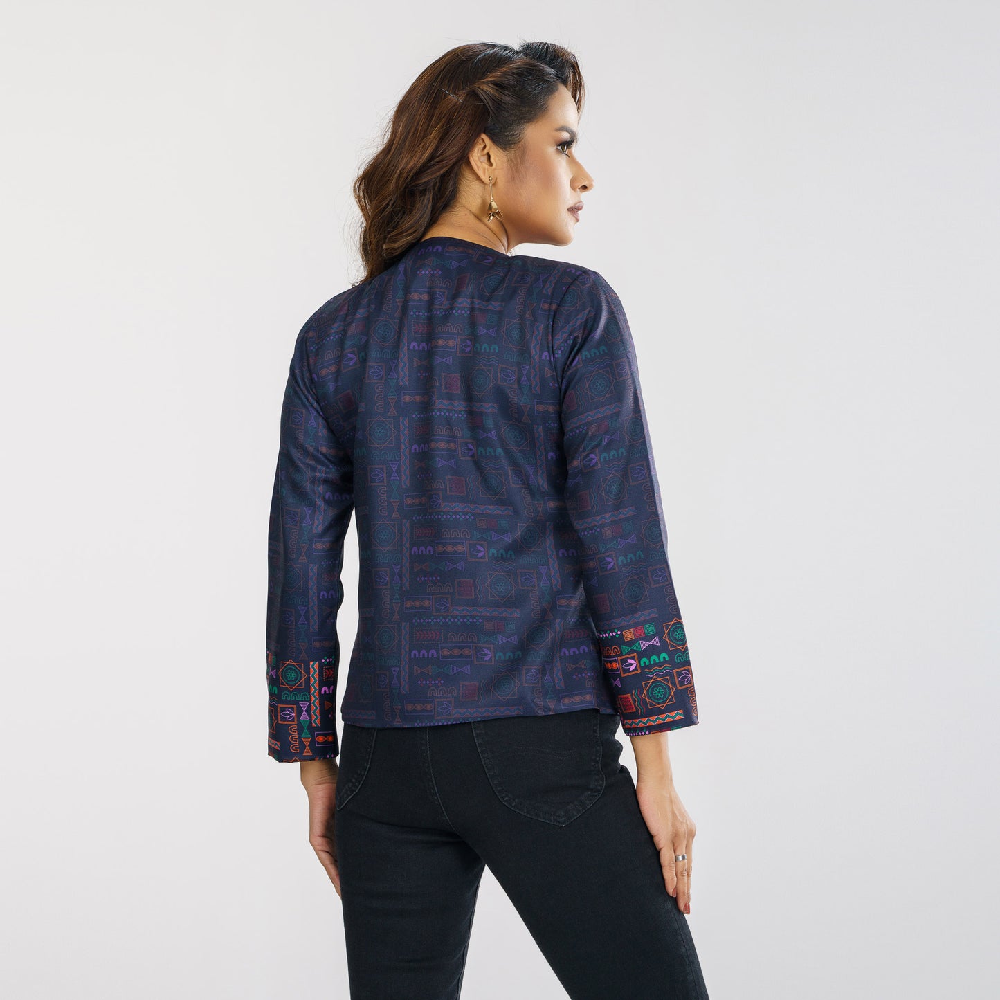 Womens Printed Ethnic Jacket