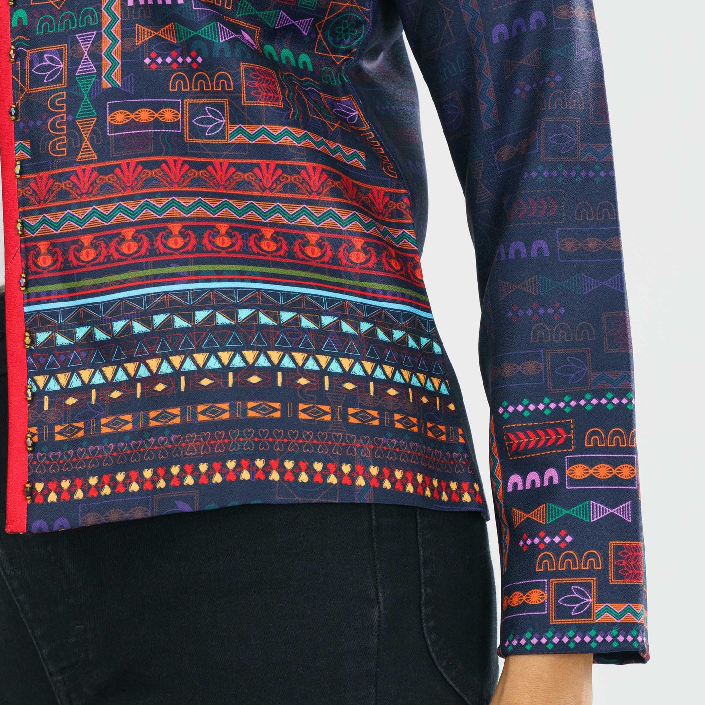 Womens Printed Ethnic Jacket