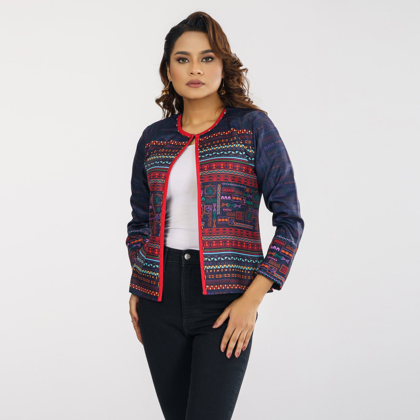 Womens Printed Ethnic Jacket