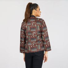 Load image into Gallery viewer, Women&#39;s Black &amp; Olive Ethnic Jacket
