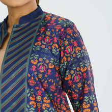 Load image into Gallery viewer, Women&#39;s Ethnic Navy Jacket
