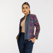 Load image into Gallery viewer, Women&#39;s Ethnic Navy Jacket
