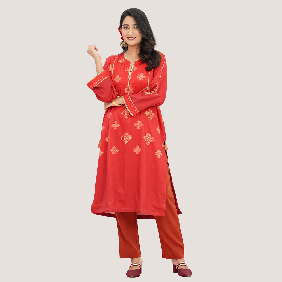 Women's Red Kurti
