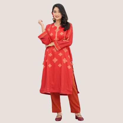 Women's Red Kurti