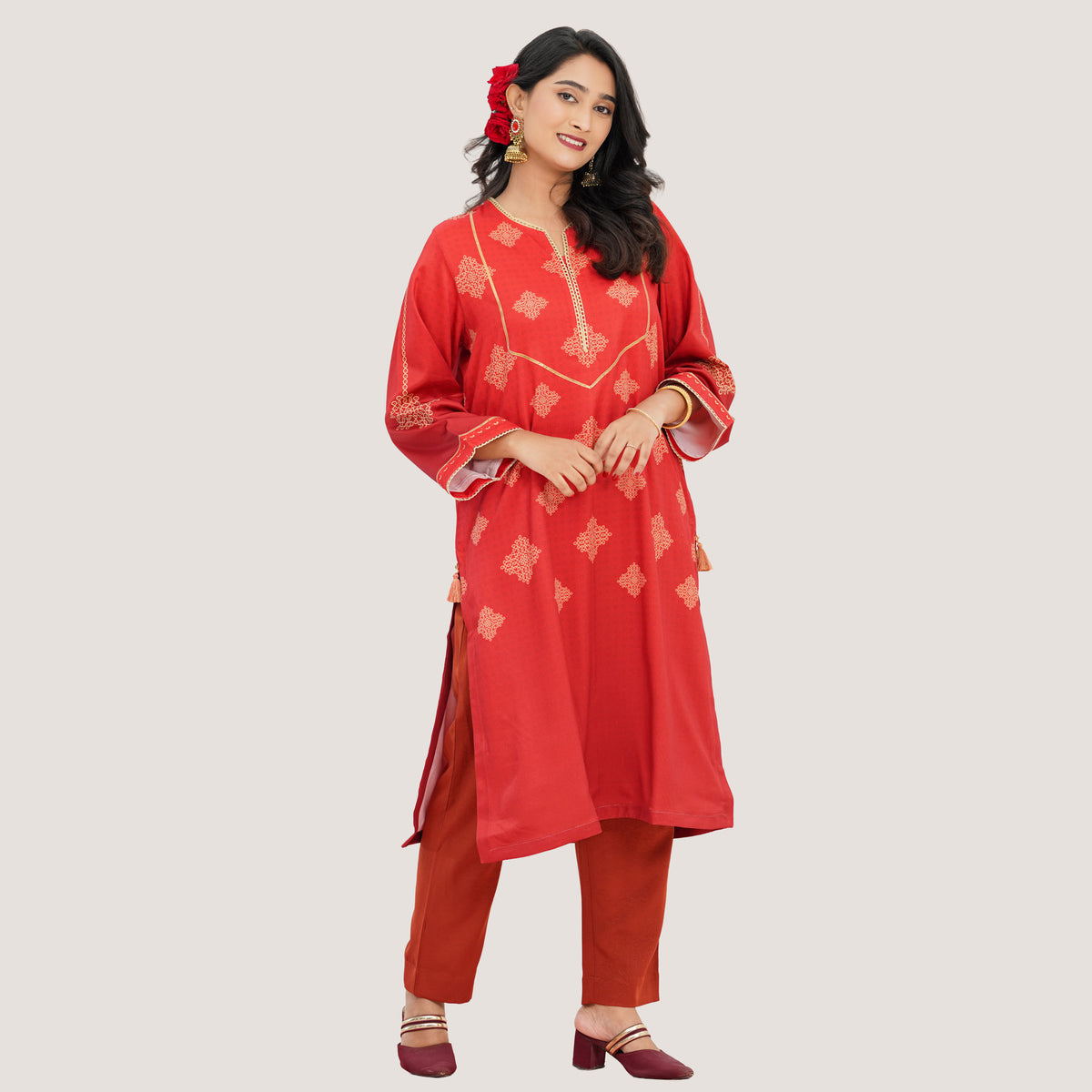 Women's Red Kurti