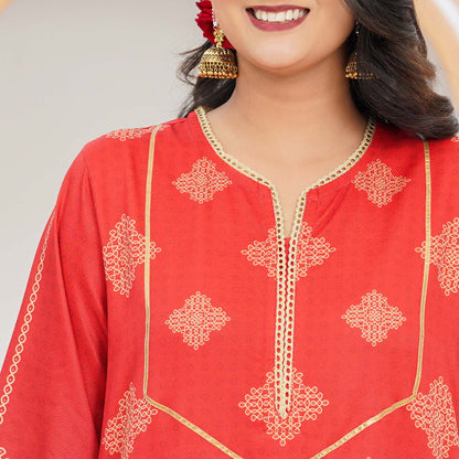 Women's Red Kurti