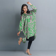 Load image into Gallery viewer, Women Green &amp; Pink Printed Kurti
