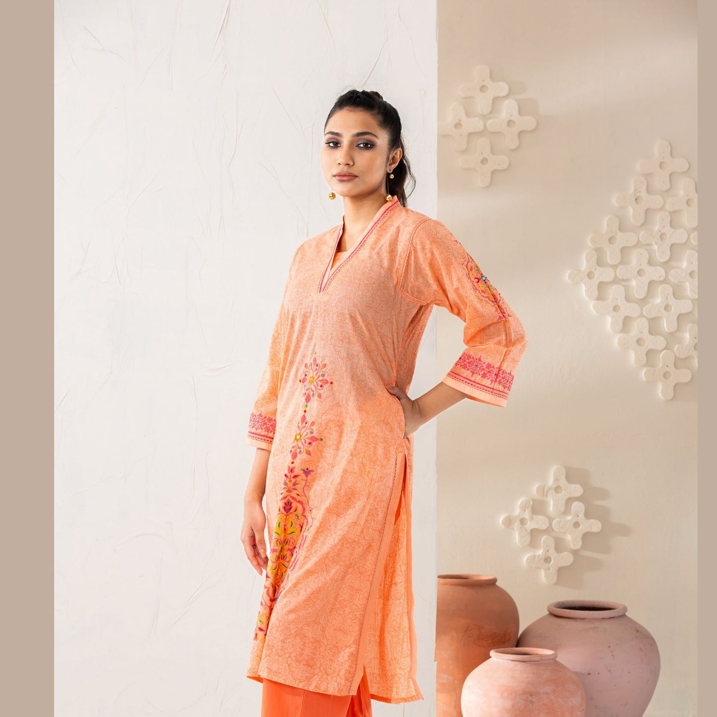 Women Coral Grace Kurti