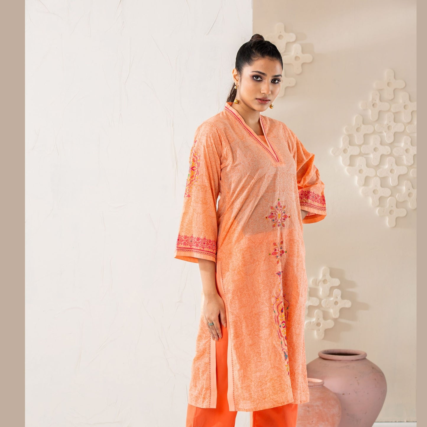 Women Coral Grace Kurti