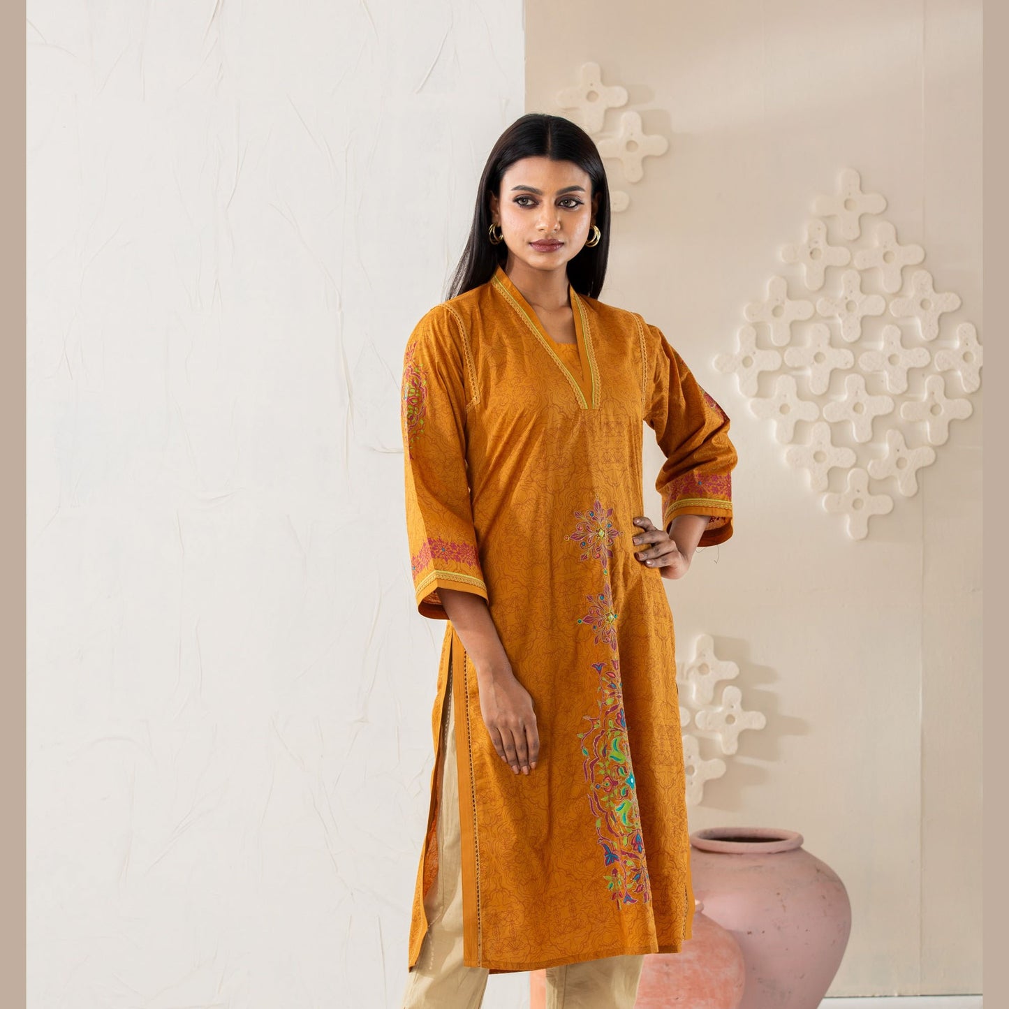 Women Bronze Elegance Kurti