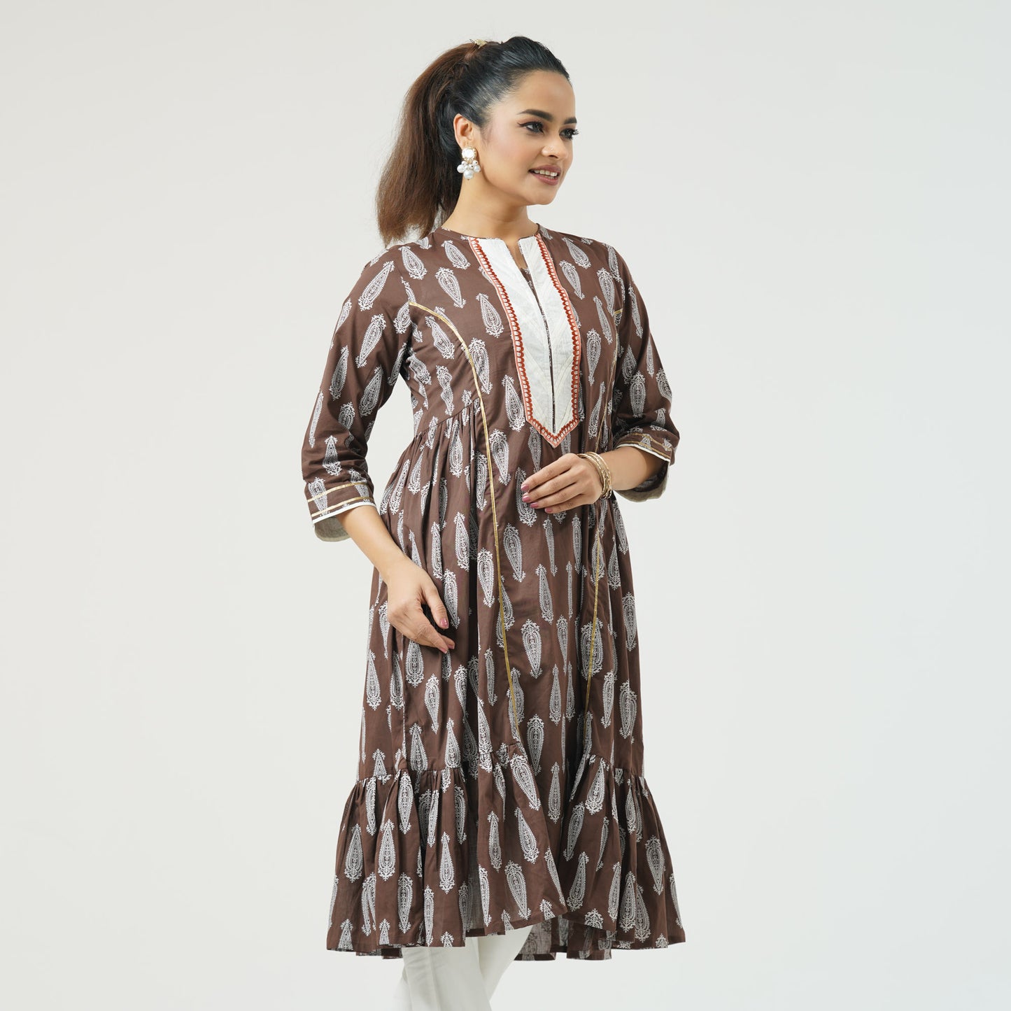 Womens Brown Kurti