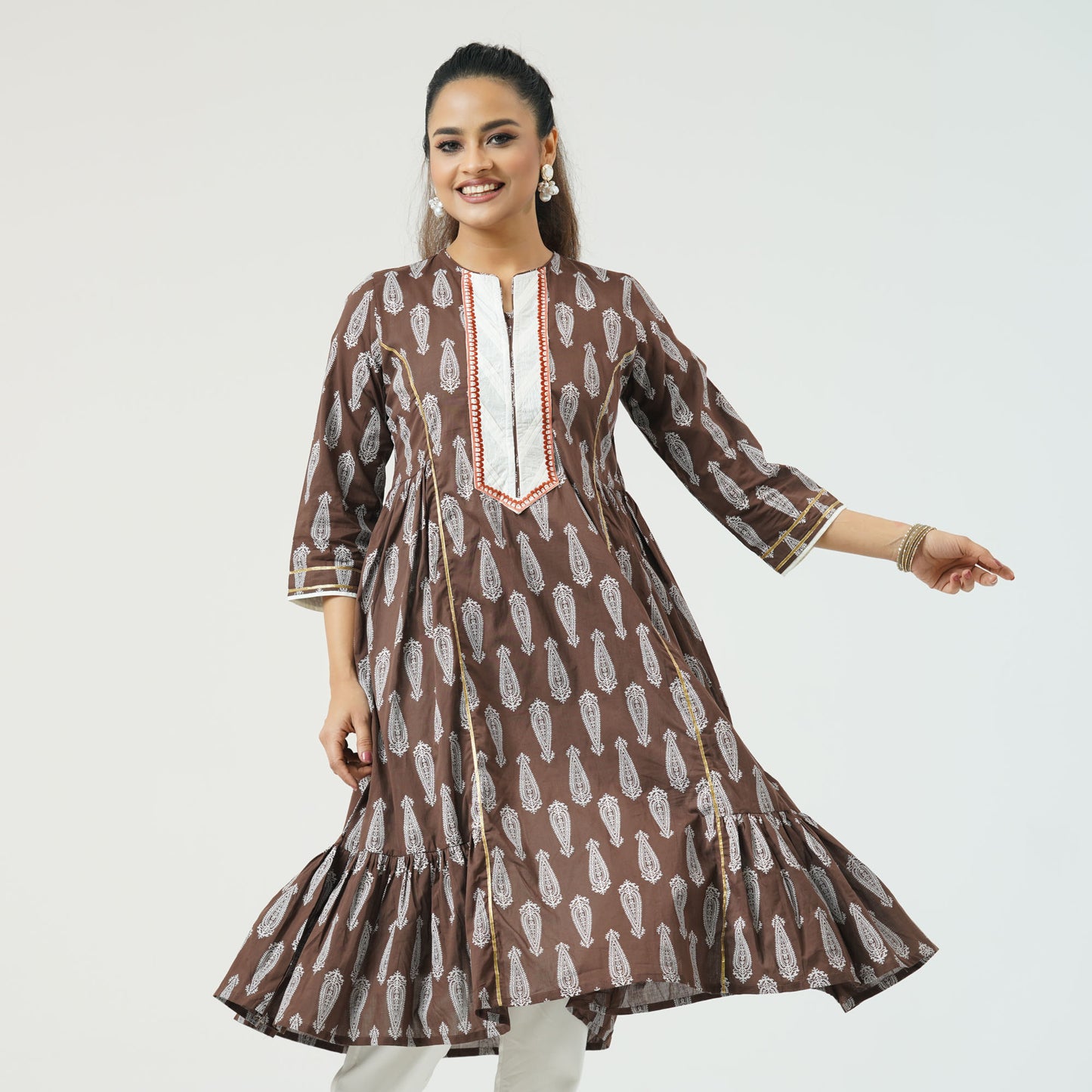 Womens Brown Kurti