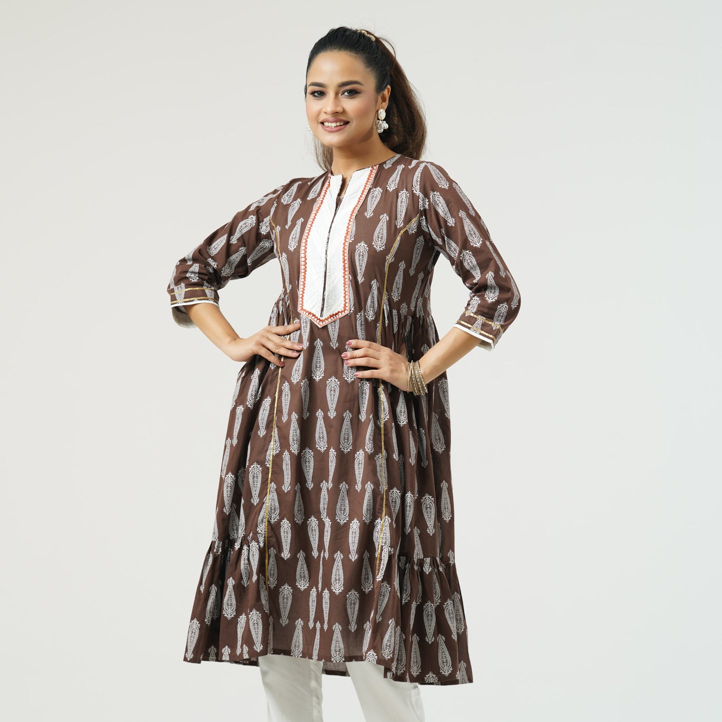 Womens Brown Kurti