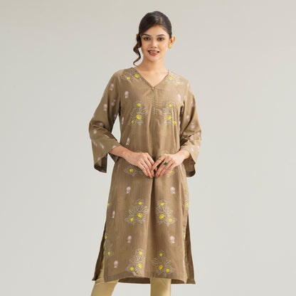 Womens Brown Kurti