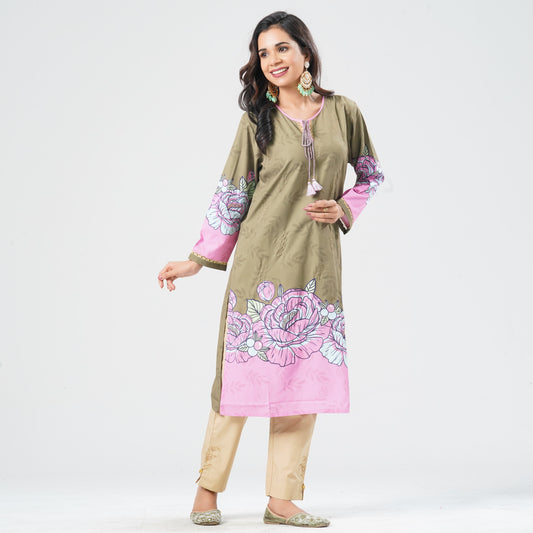 Women's Blended Silk Kurti