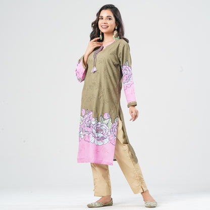 Women's Blended Silk Kurti