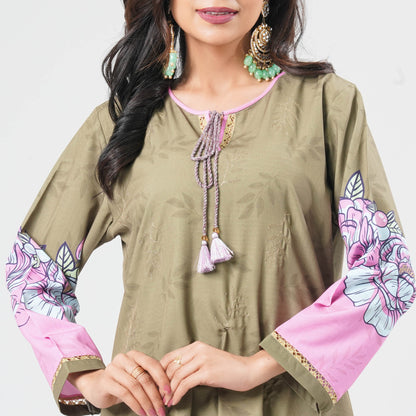 Women's Blended Silk Kurti