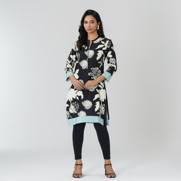 Womens Black Ethnic Kurti