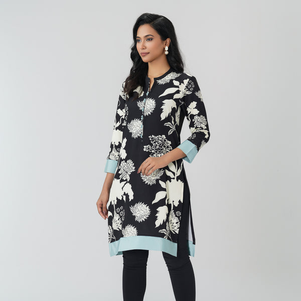 Womens Black Ethnic Kurti