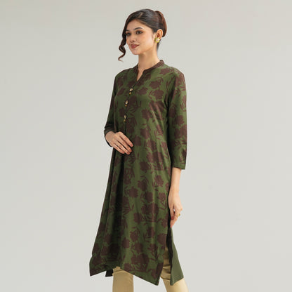 Womens Emerald Green Kurti