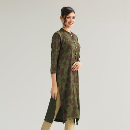 Womens Emerald Green Kurti
