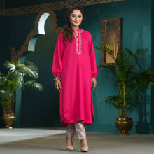 Load image into Gallery viewer, ETHNIC FUSION KURTI-HOT PINK
