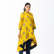 Load image into Gallery viewer, Womens Ethnic Mustard Fusion Kurti
