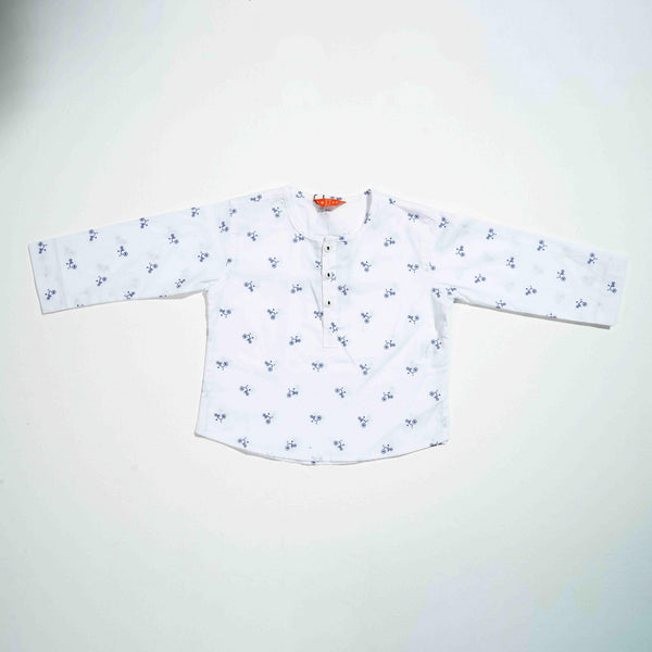 NEW BORN BOYS 2PCS - WHITE PRINT