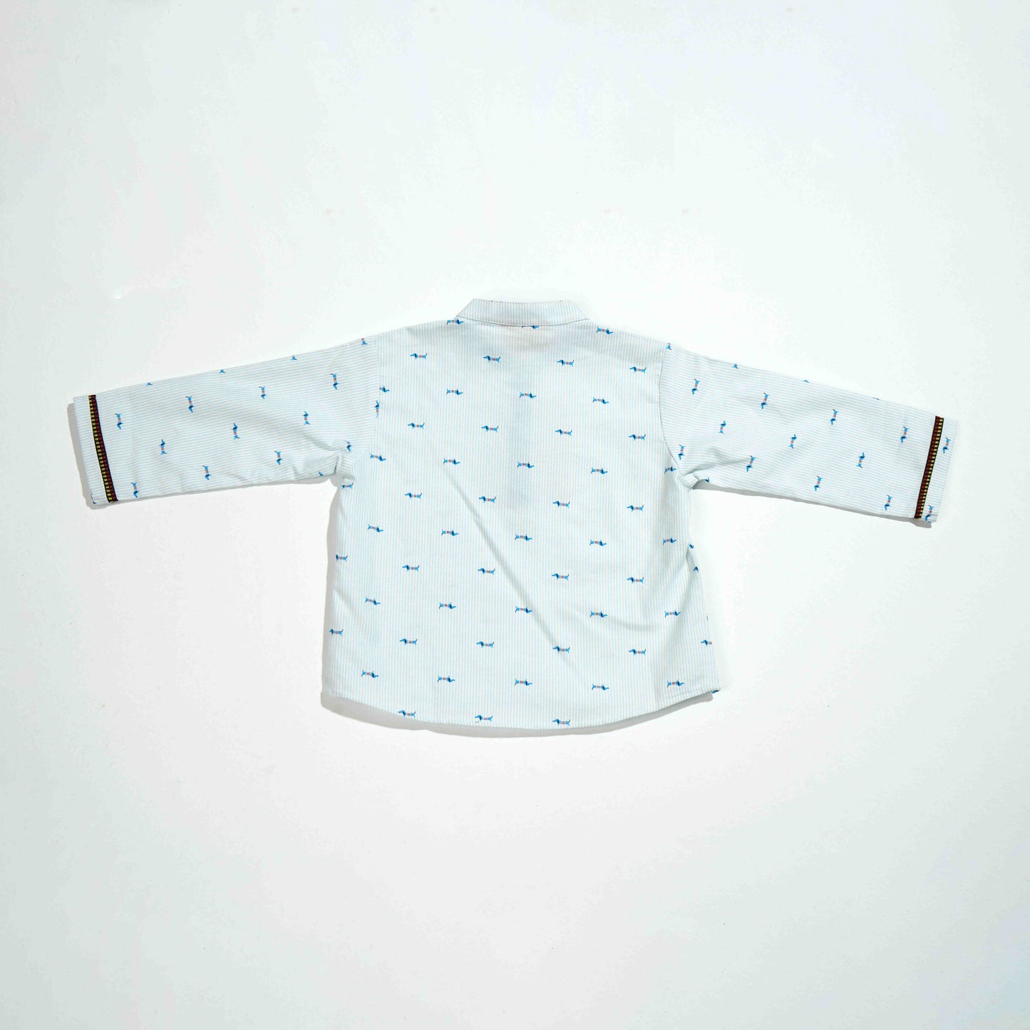 New Born Boys 2Pcs-Blue White Print