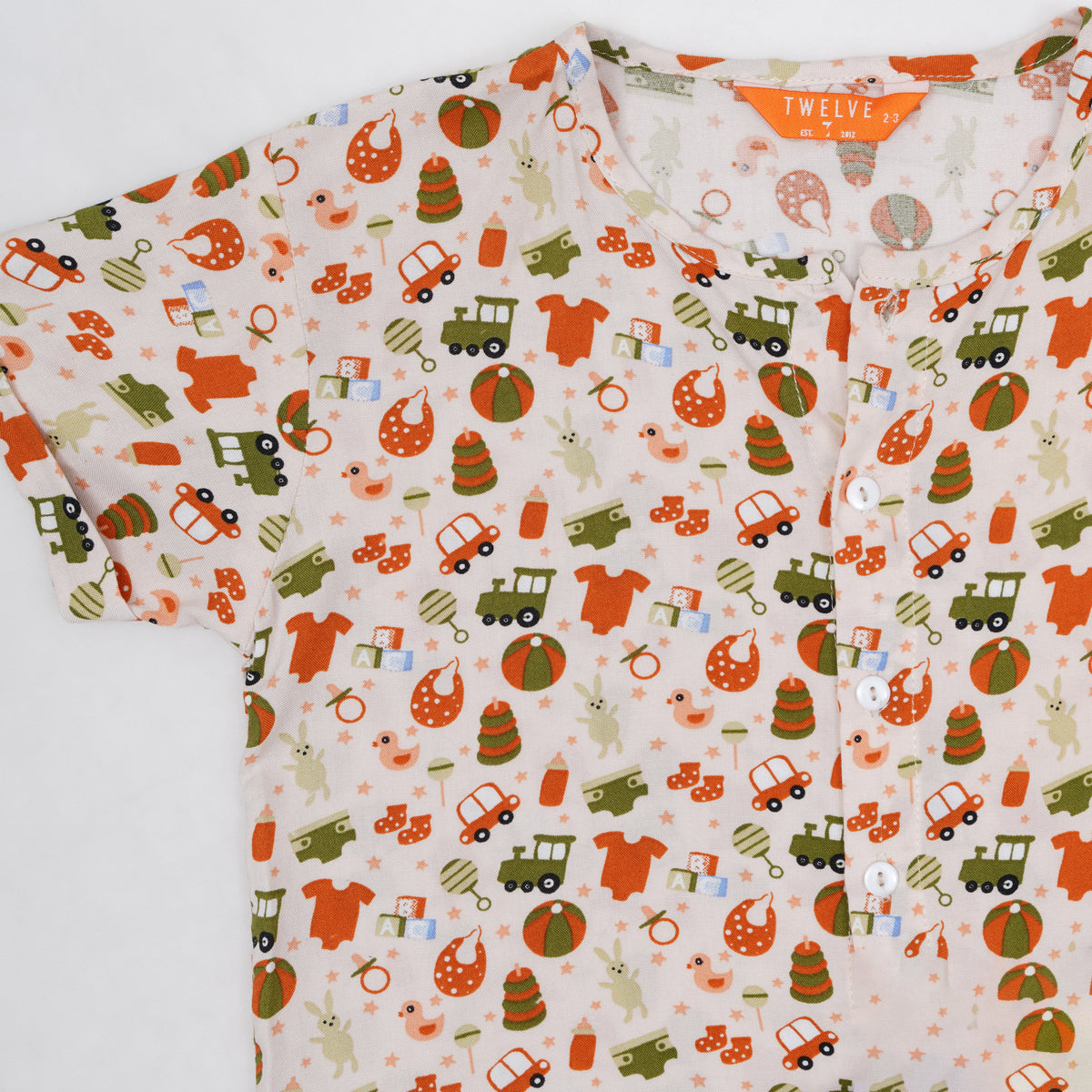 N.B Boys 2Pcs-beige print