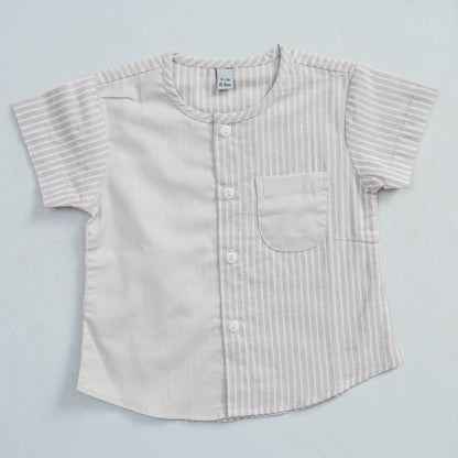 N.B Boys 2Pcs-beige stripe