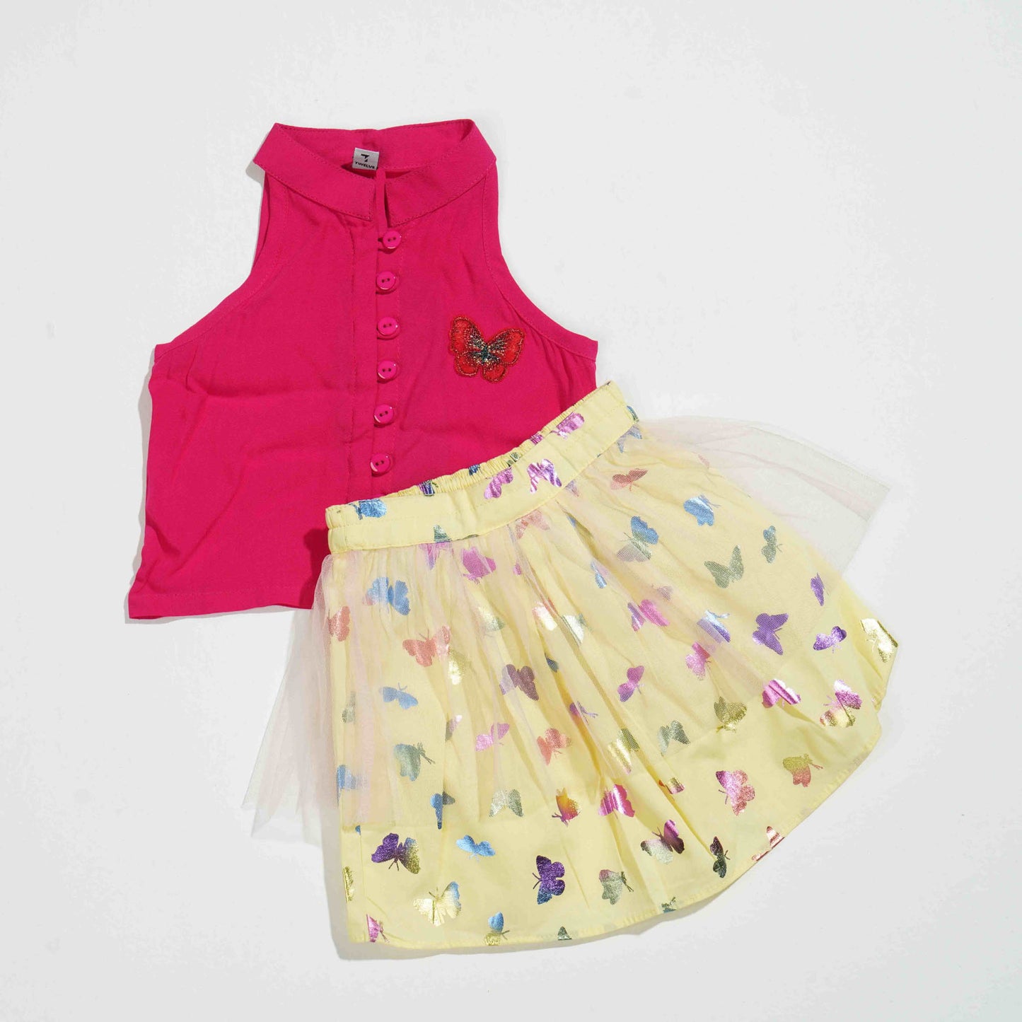 New Born Girls 2Pcs - Pink Print