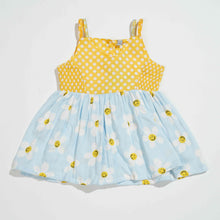 Load image into Gallery viewer, NEW BORN GIRLS FROCK-YELLOW PRINT
