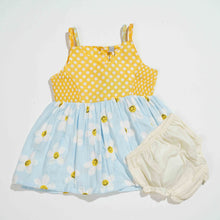 Load image into Gallery viewer, NEW BORN GIRLS FROCK-YELLOW PRINT
