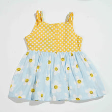 Load image into Gallery viewer, NEW BORN GIRLS FROCK-YELLOW PRINT
