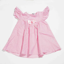 Load image into Gallery viewer, NEW BORN GIRLS FROCK- PINK CHECK
