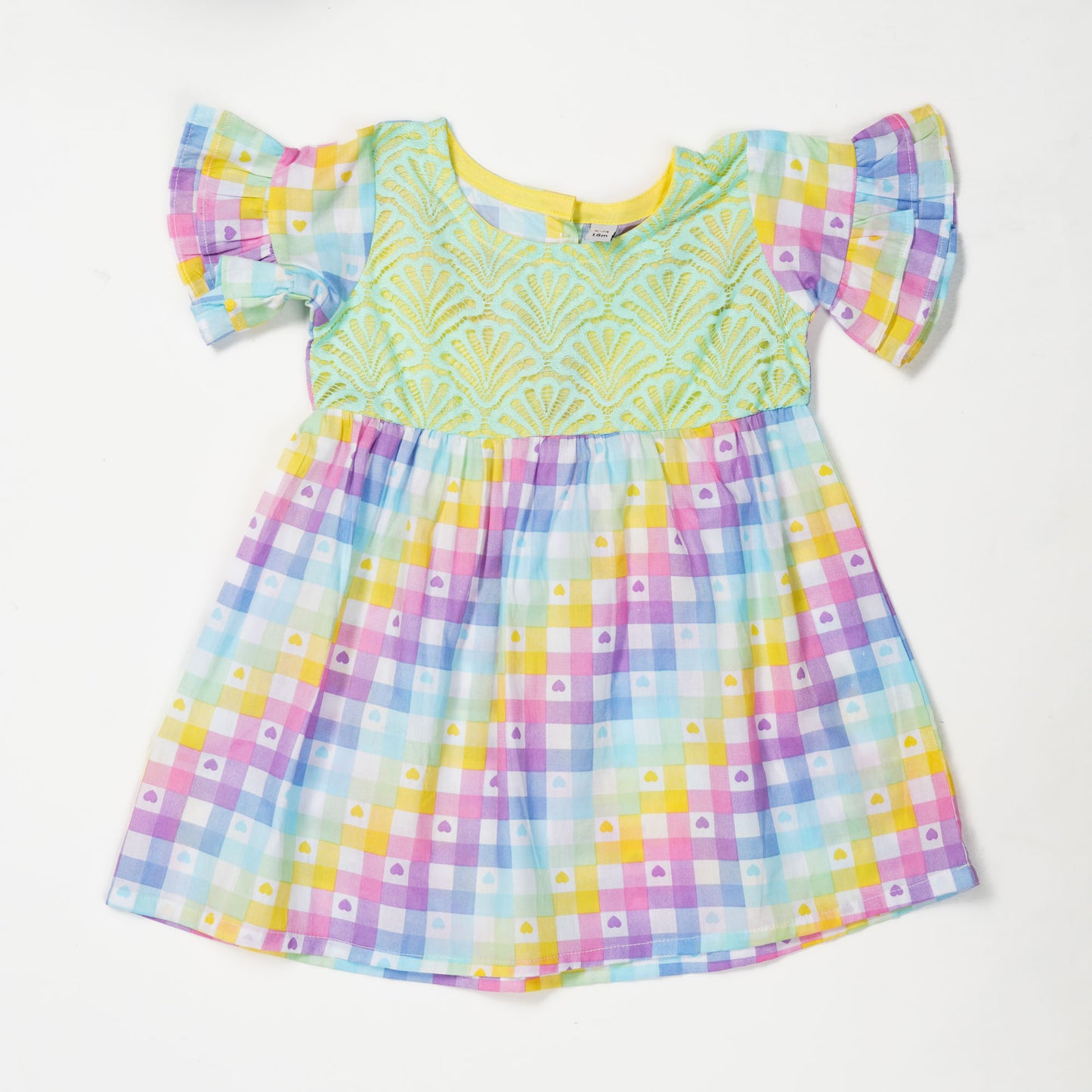 Girls Neon Print Frock Set