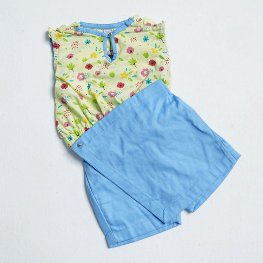 Newborn Girl's Cotton Two Piece Set